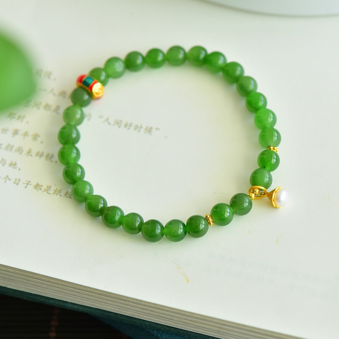 An Exquisite Jasper Enamel Bracelets - 2