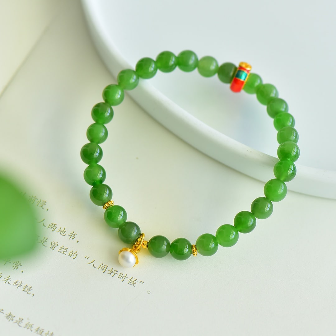 An Exquisite Jasper Enamel Bracelets - 3