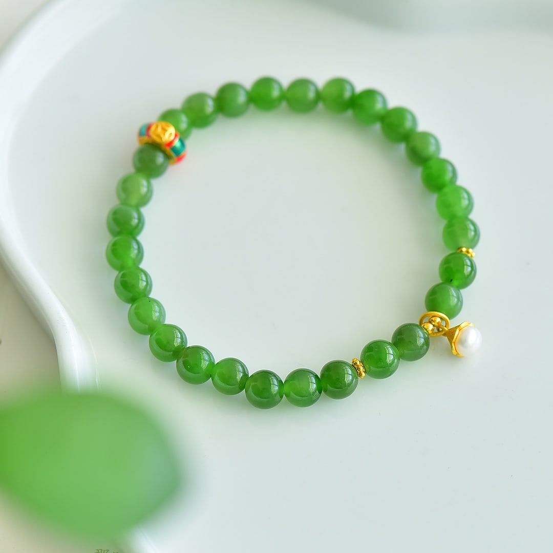 An Exquisite Jasper Enamel Bracelets - 4