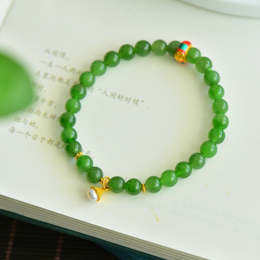 An Exquisite Jasper Enamel Bracelets - 5