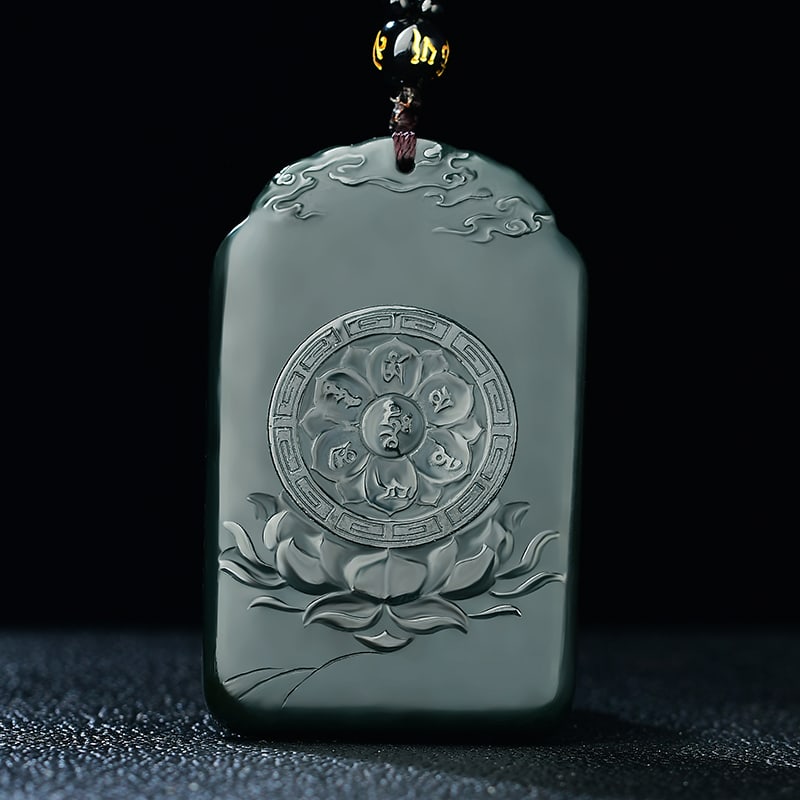 An Exquisite Sapphire Buddha Pattern Pendant - 4