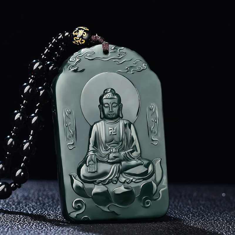 An Exquisite Sapphire Buddha Pattern Pendant - 5