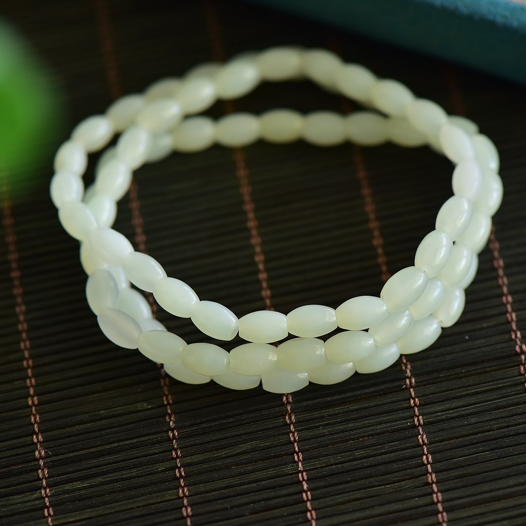 An Exquisite White Jade Bracelets - 4