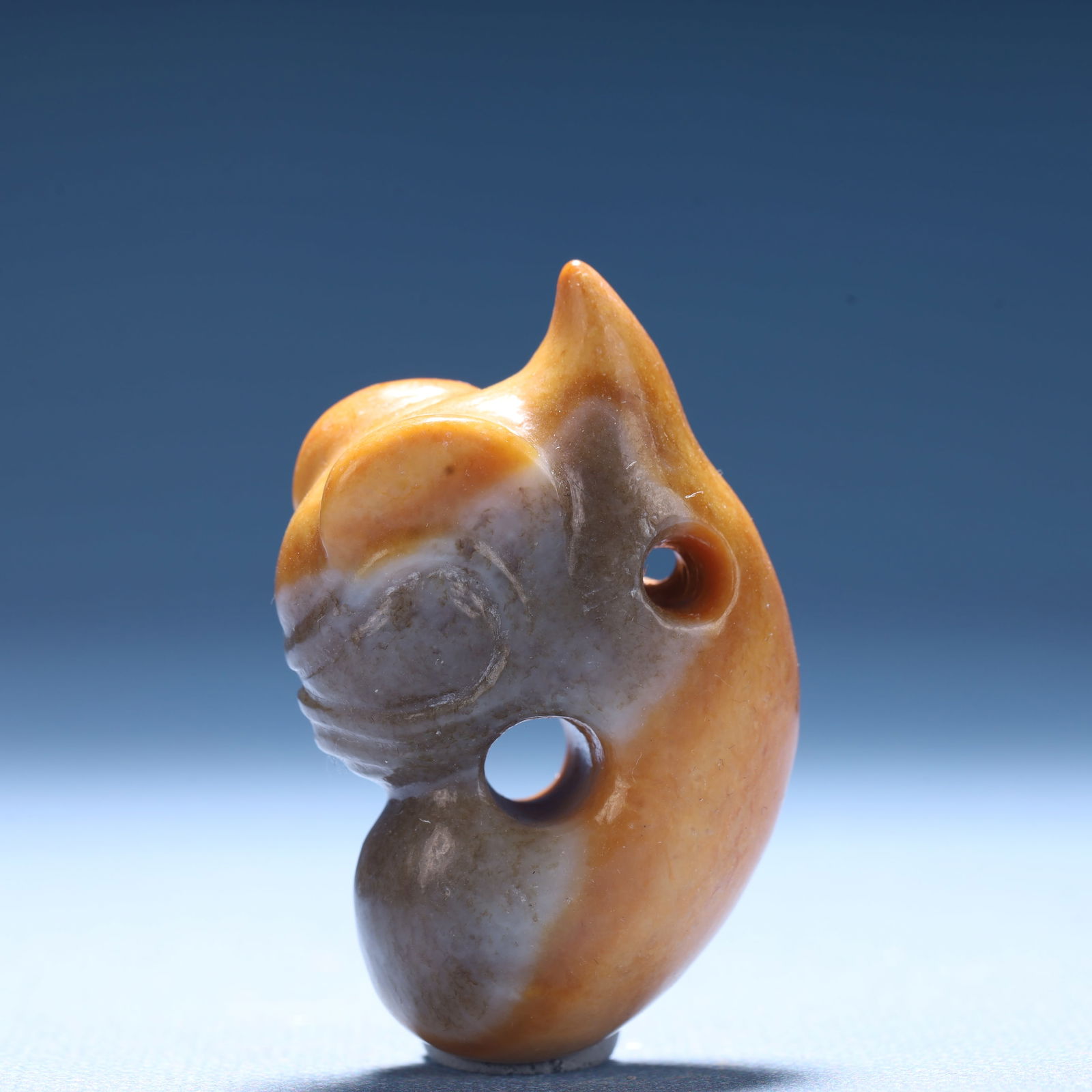 An Archaic Hongshan Culture Yellow Jade Pig and Dragon Pendant: An Archaic Hongshan Culture Yellow Jade Pig and Dragon Pendant,Ancient Time,China,Size:1.3inx0.7inx1.8in,Weight:42.6g 红山文化黄玉猪龙挂件,&