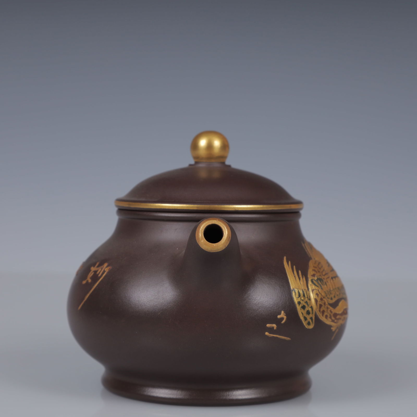 An Exquisite Purple Sands Phoenix Pattern Teapot - 3