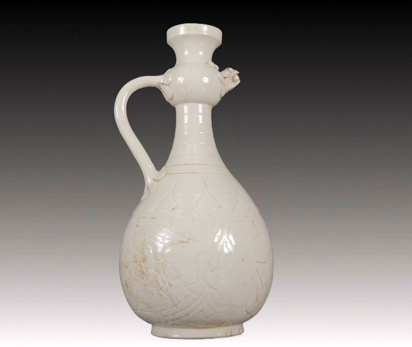 A Rare Ding yao Flower Pattern Ewer - 6