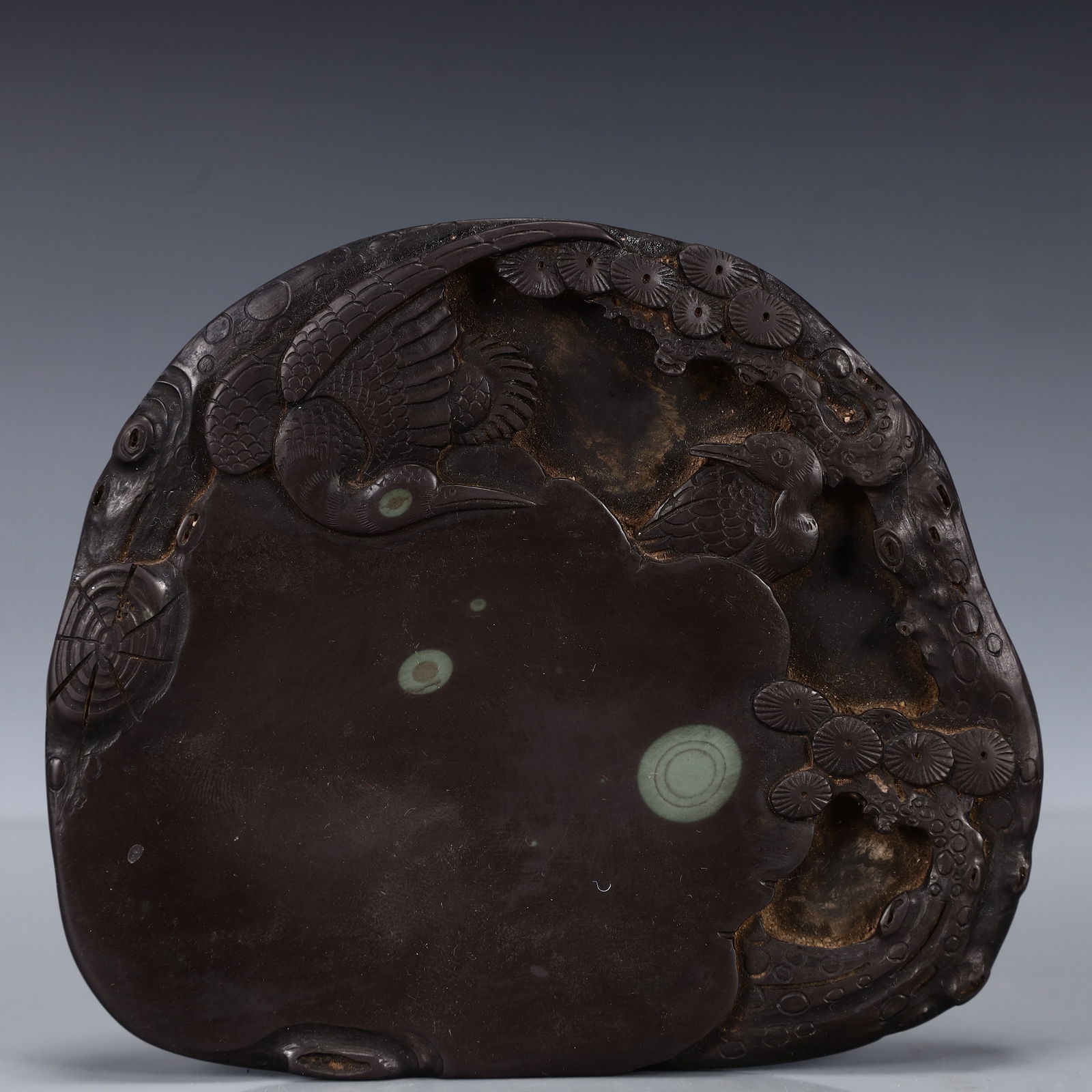 A Rare Pine and Crane Pattern Inkstone - 2