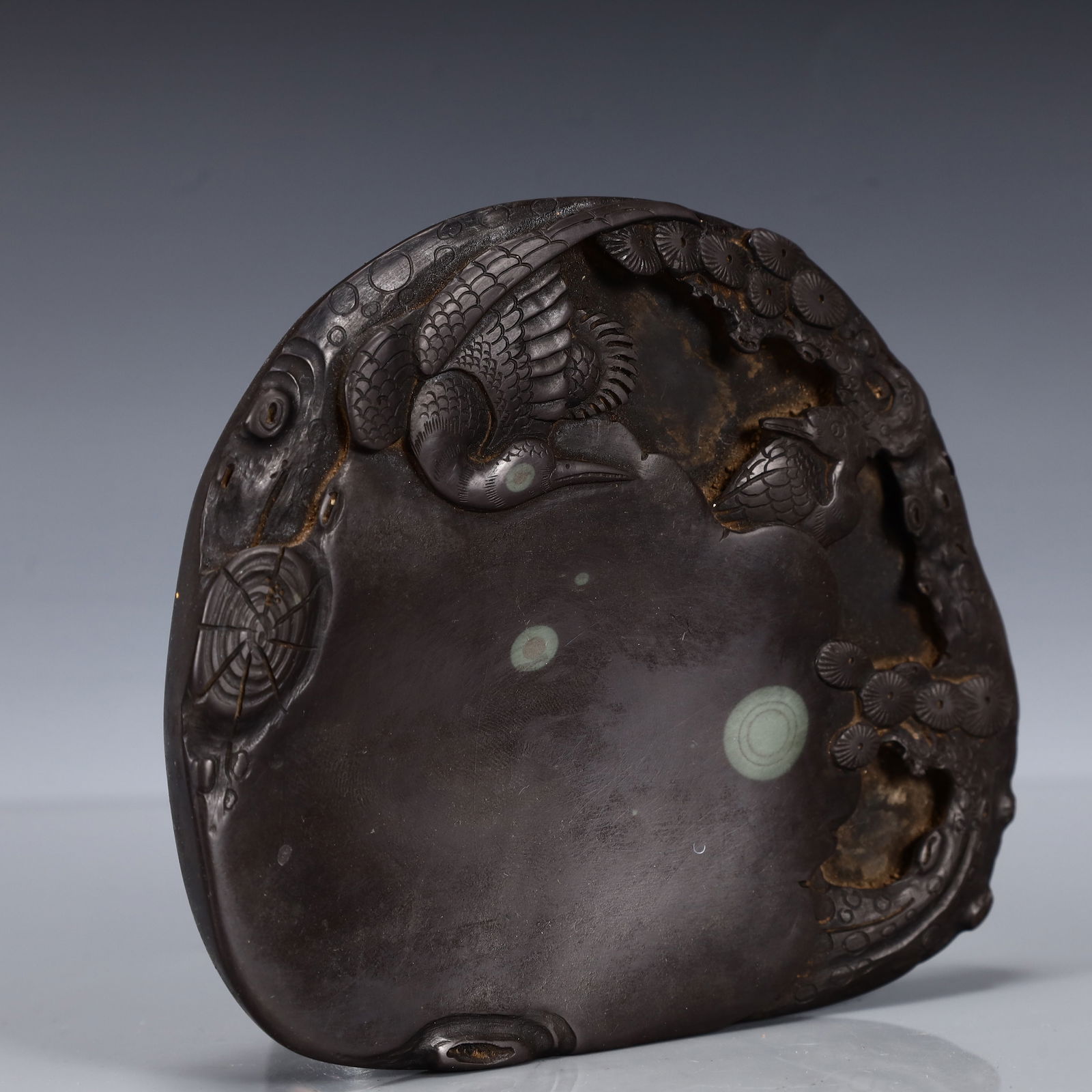 A Rare Pine and Crane Pattern Inkstone - 4