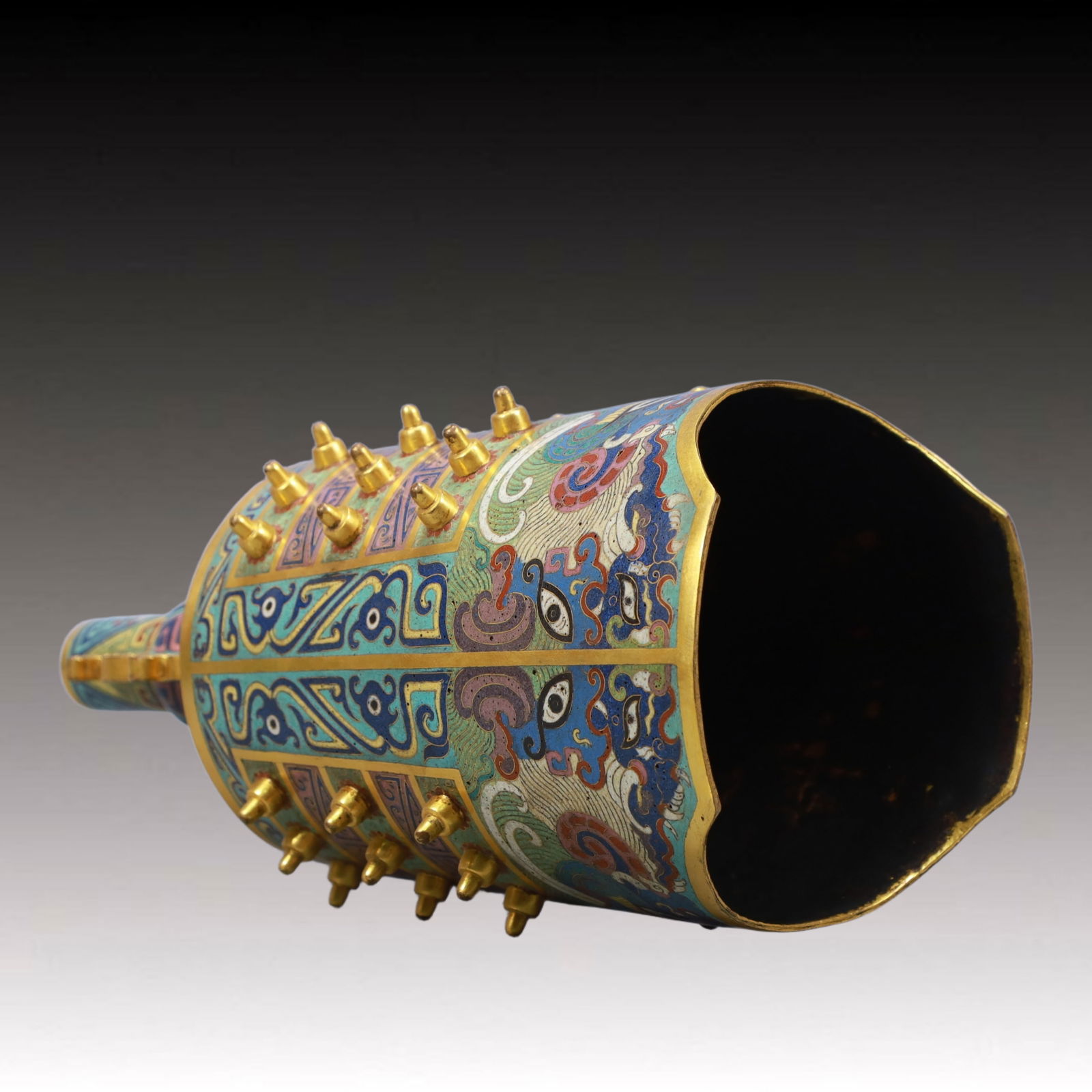 An Exquisite Cloisonne Beast-Face Pattern Chime - 13