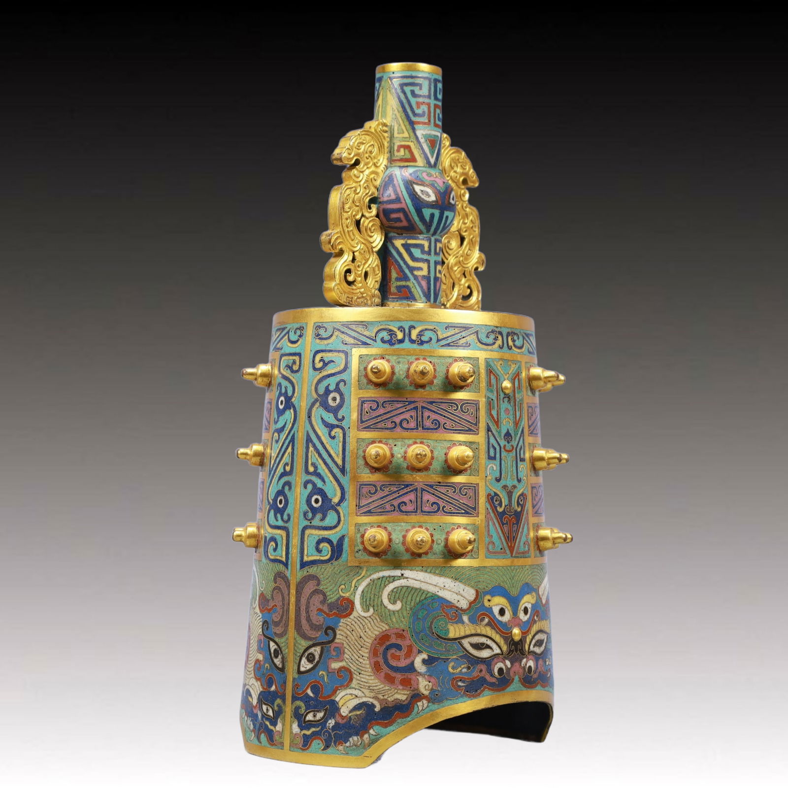 An Exquisite Cloisonne Beast-Face Pattern Chime - 7