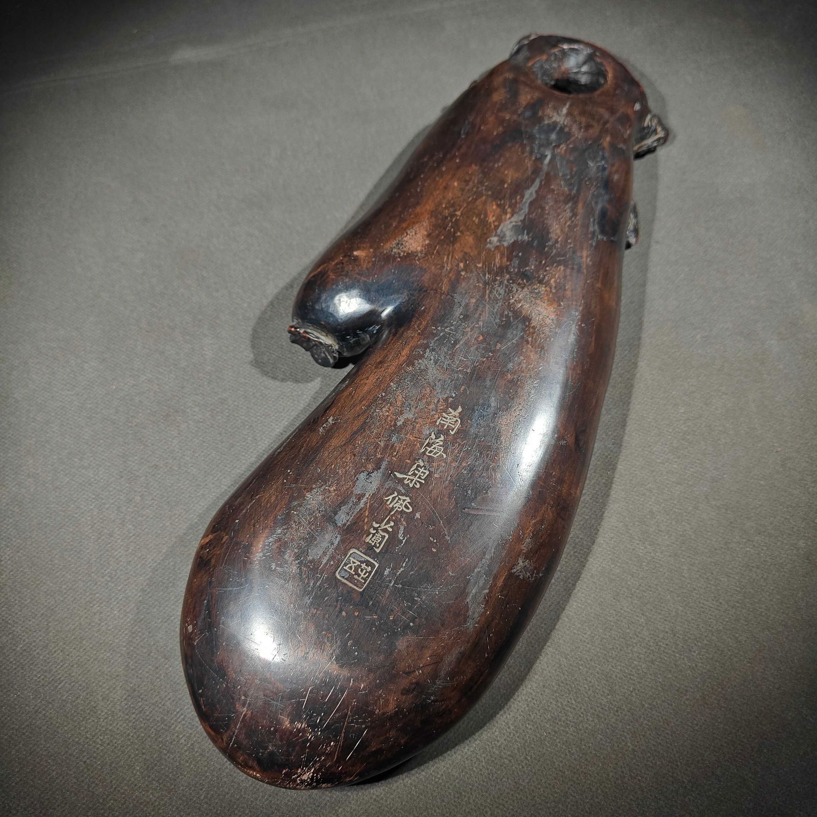 A Rare Melon-Shaped Inkstone - 7