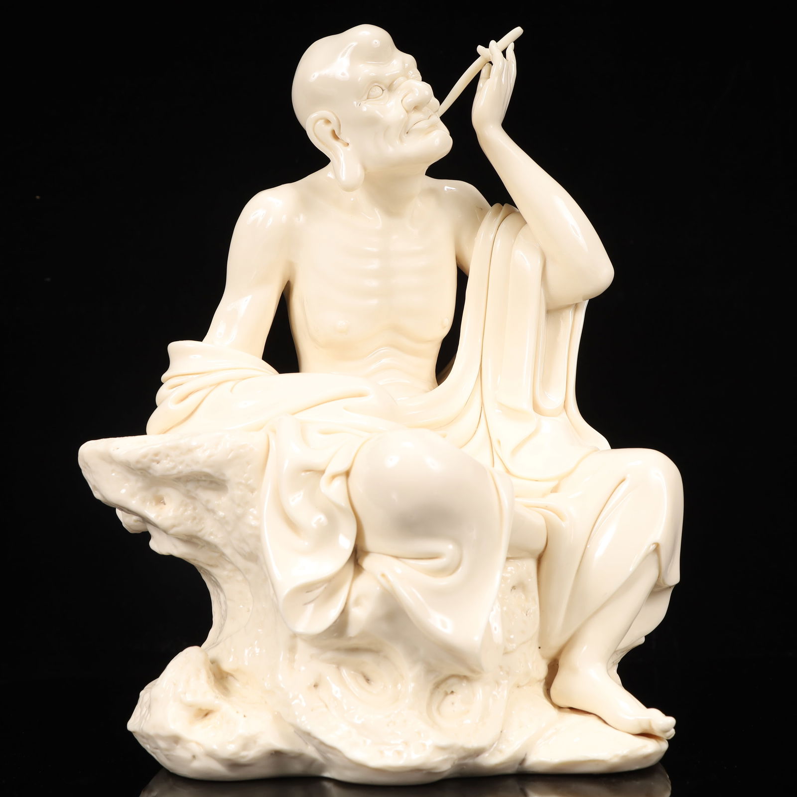 An Exquisite Blance-De-Chine Statue of Arhat (1 of 10)