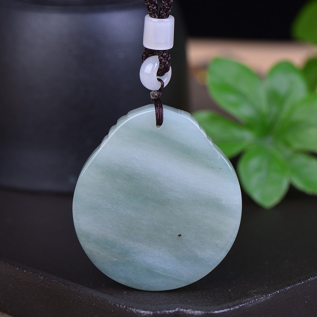 An Exquisite Jadeite Phoenix Pattern Pendant - 3