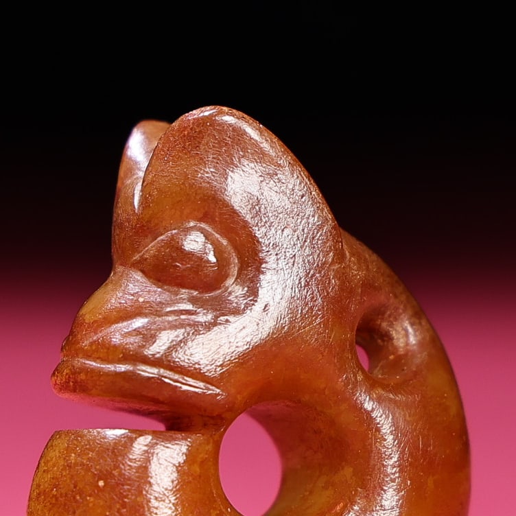 An Exquisite White Jade Beast-Face Pattern Pendant - 6