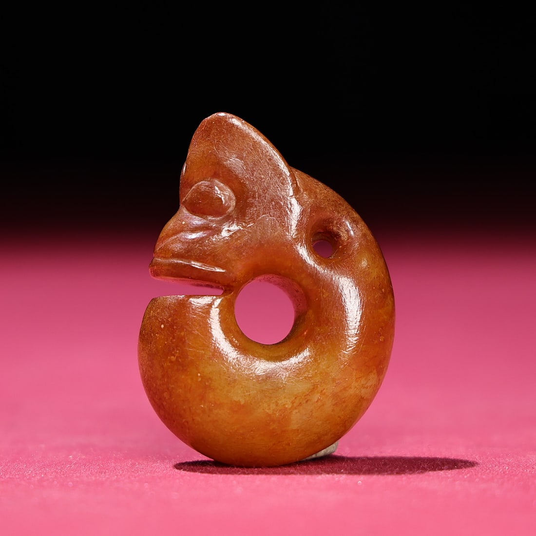 An Exquisite White Jade Beast-Face Pattern Pendant - 7