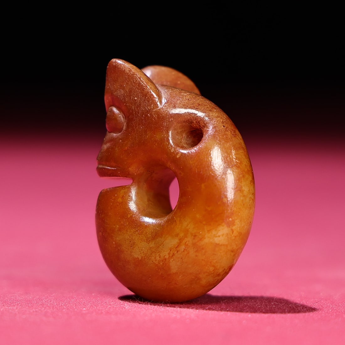 An Exquisite White Jade Beast-Face Pattern Pendant - 8