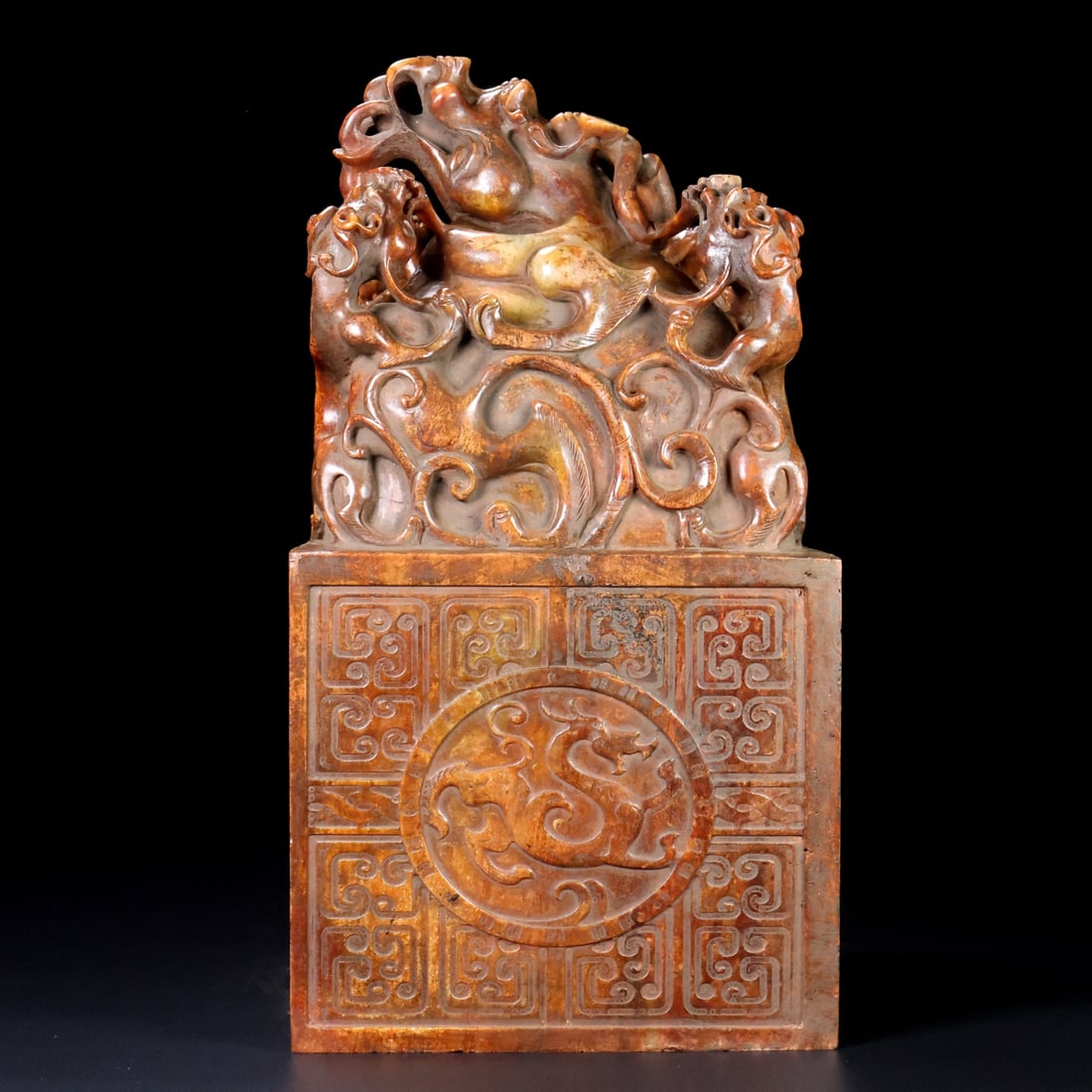 An Exquisite Archaic Jade Auspicious Beast Pattern Seal - 7