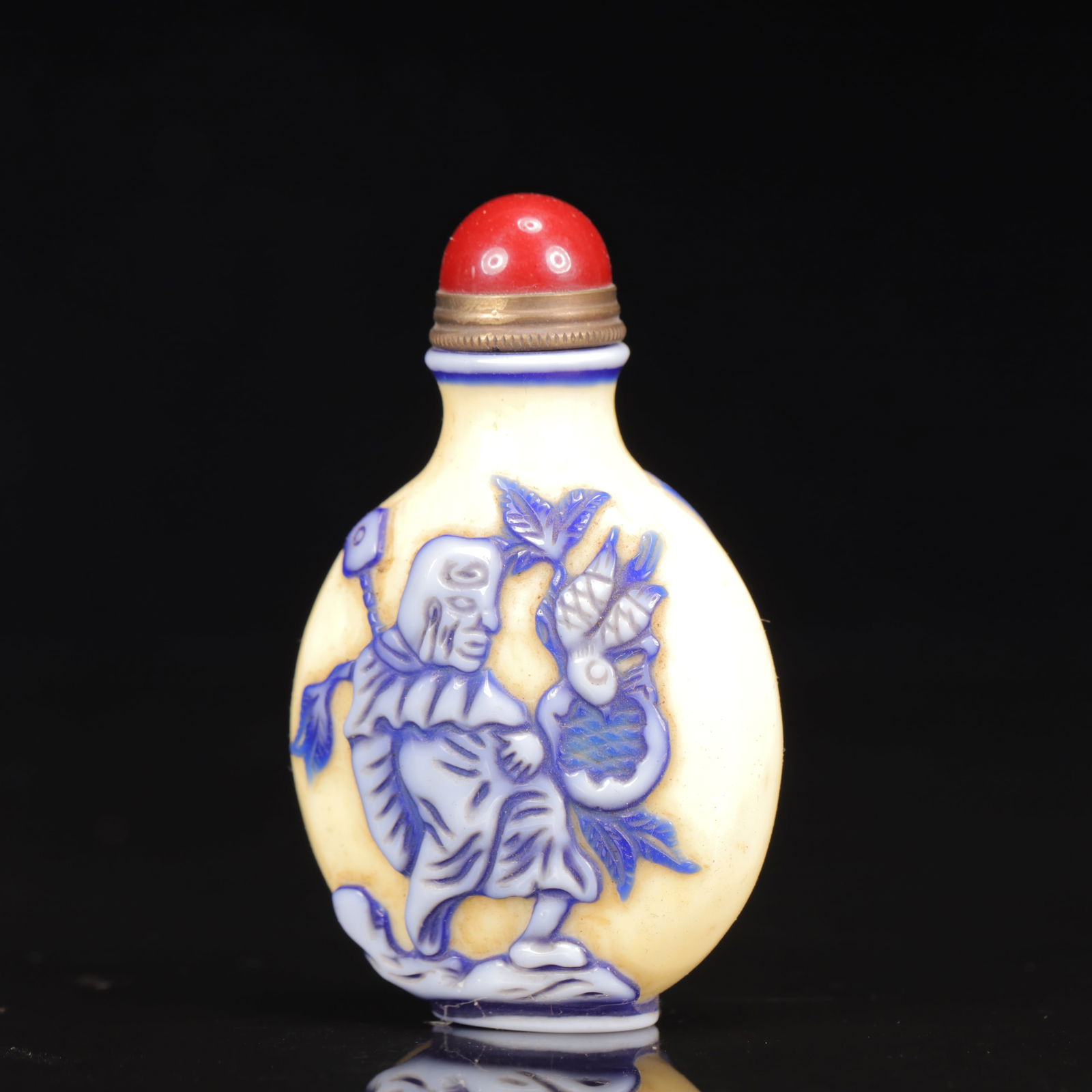 An Exquisite Glass Figure Pattern Snuff Bottle - 2
