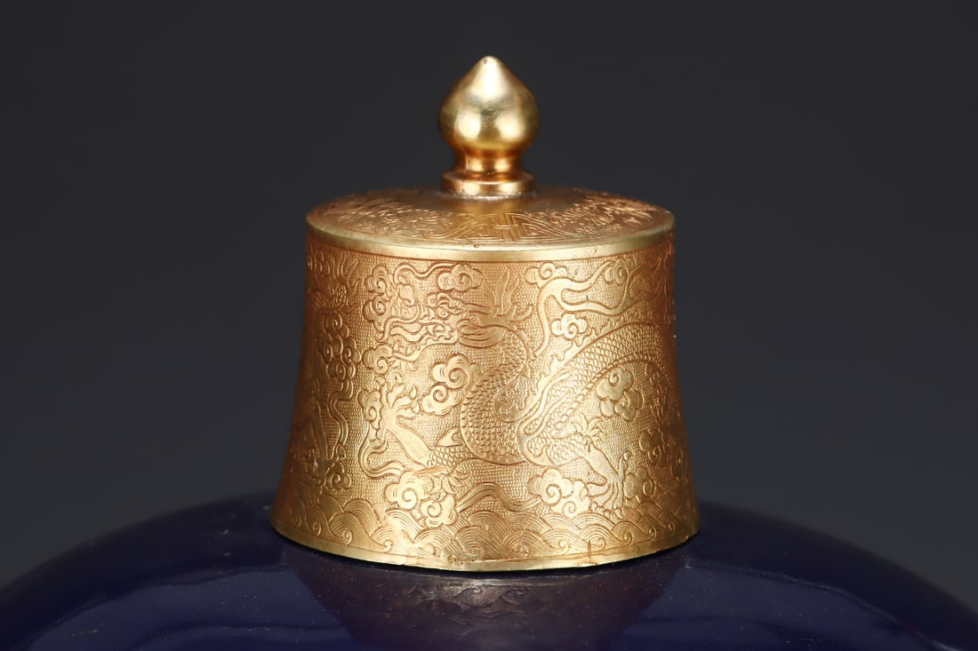 A Huge Ji Blue Glazed Figure Pattern Bottle - 5