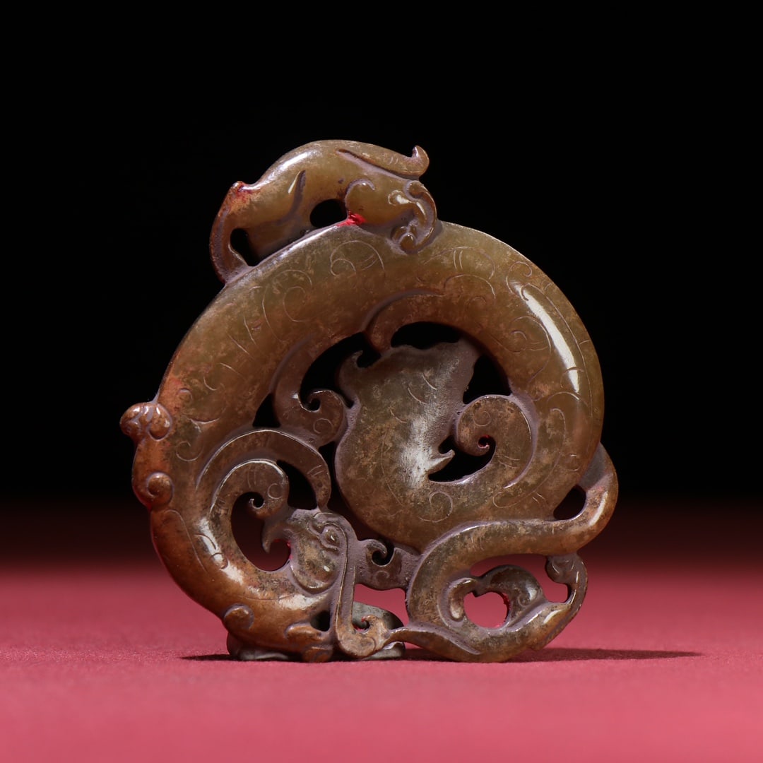 An Exquisite Archaic Jade Dragon Pattern Pendant - 5