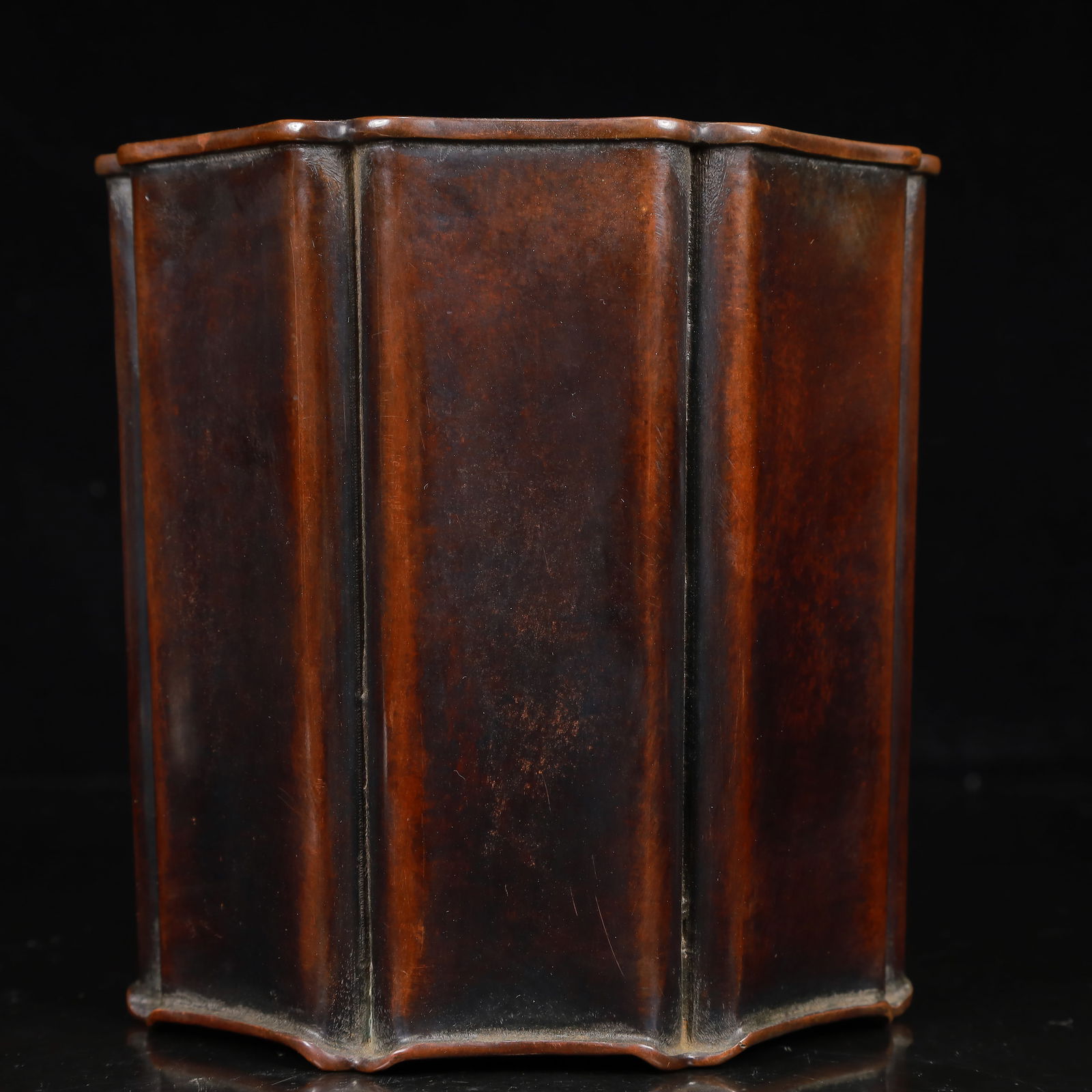 A Rare Bronze Brush Pot - 3