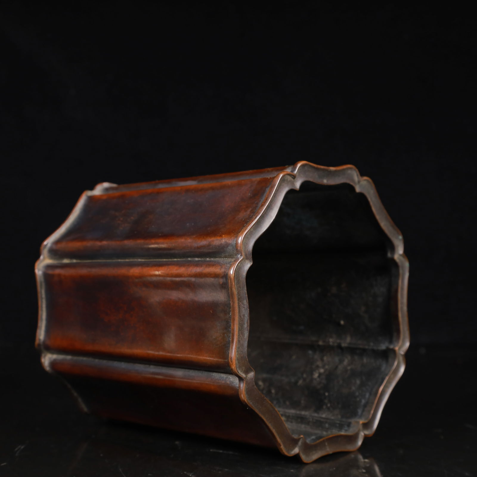 A Rare Bronze Brush Pot - 5