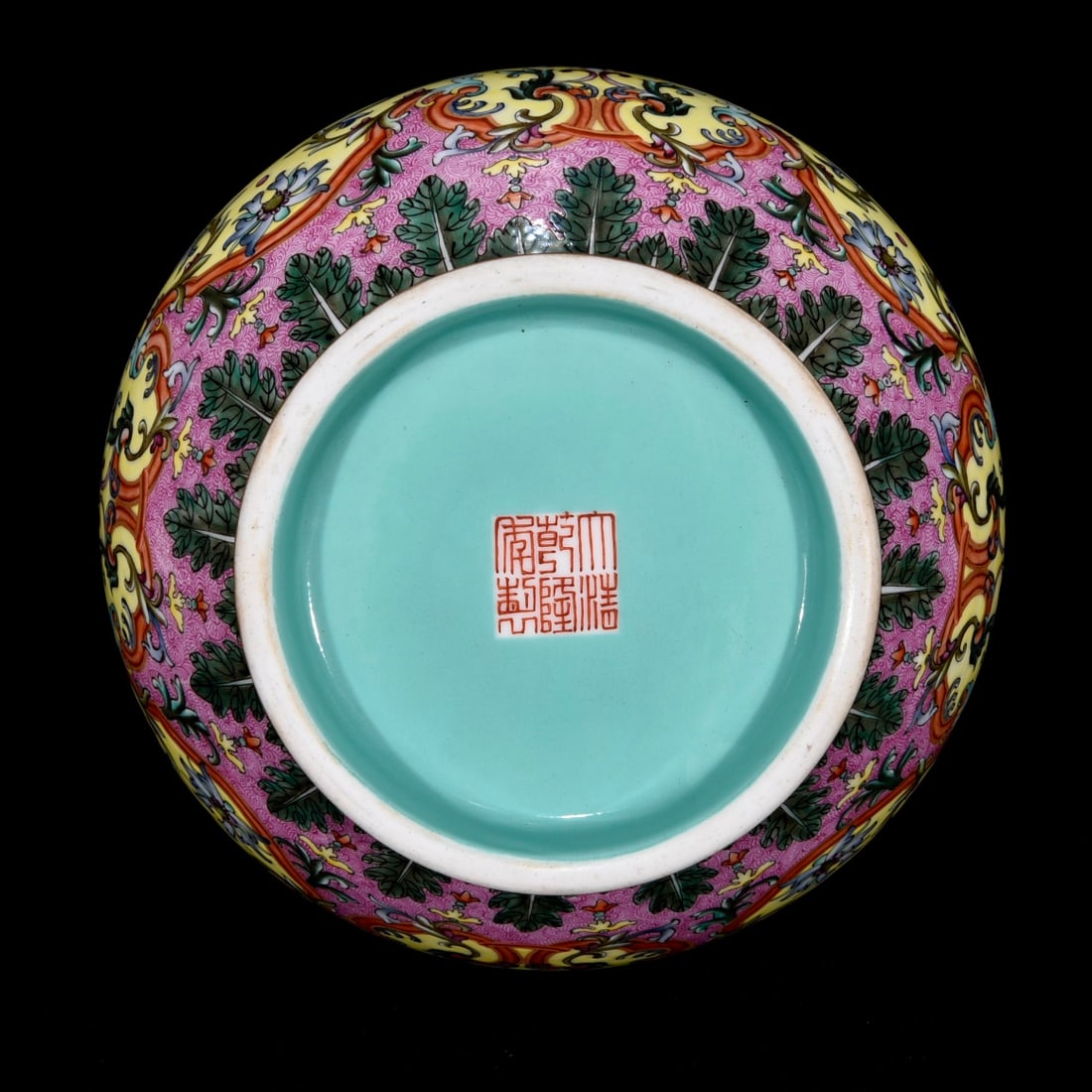 A Rare Enamel Lotus Pattern Double-Ears Vase - 9