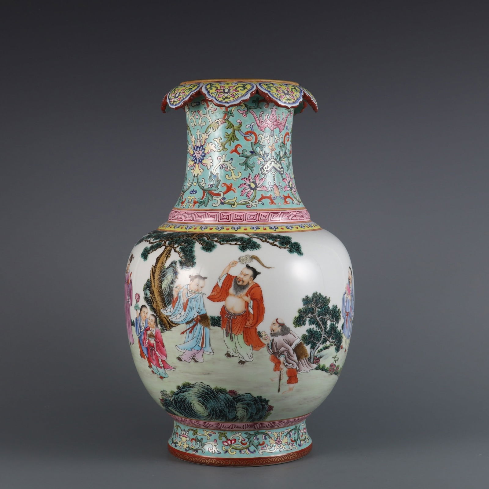 An Exquisite Enamel Character and Story Pattern Vase (1 of 10)