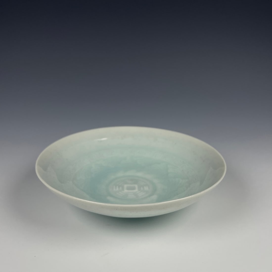 An Exquisite Hutian yao Trigram Pattern Plate: An Exquisite Hutian yao Trigram Pattern Plate,Song Dynasty,China,Size:1.4inx5.1in 湖田窑八卦纹盘子,中国宋代