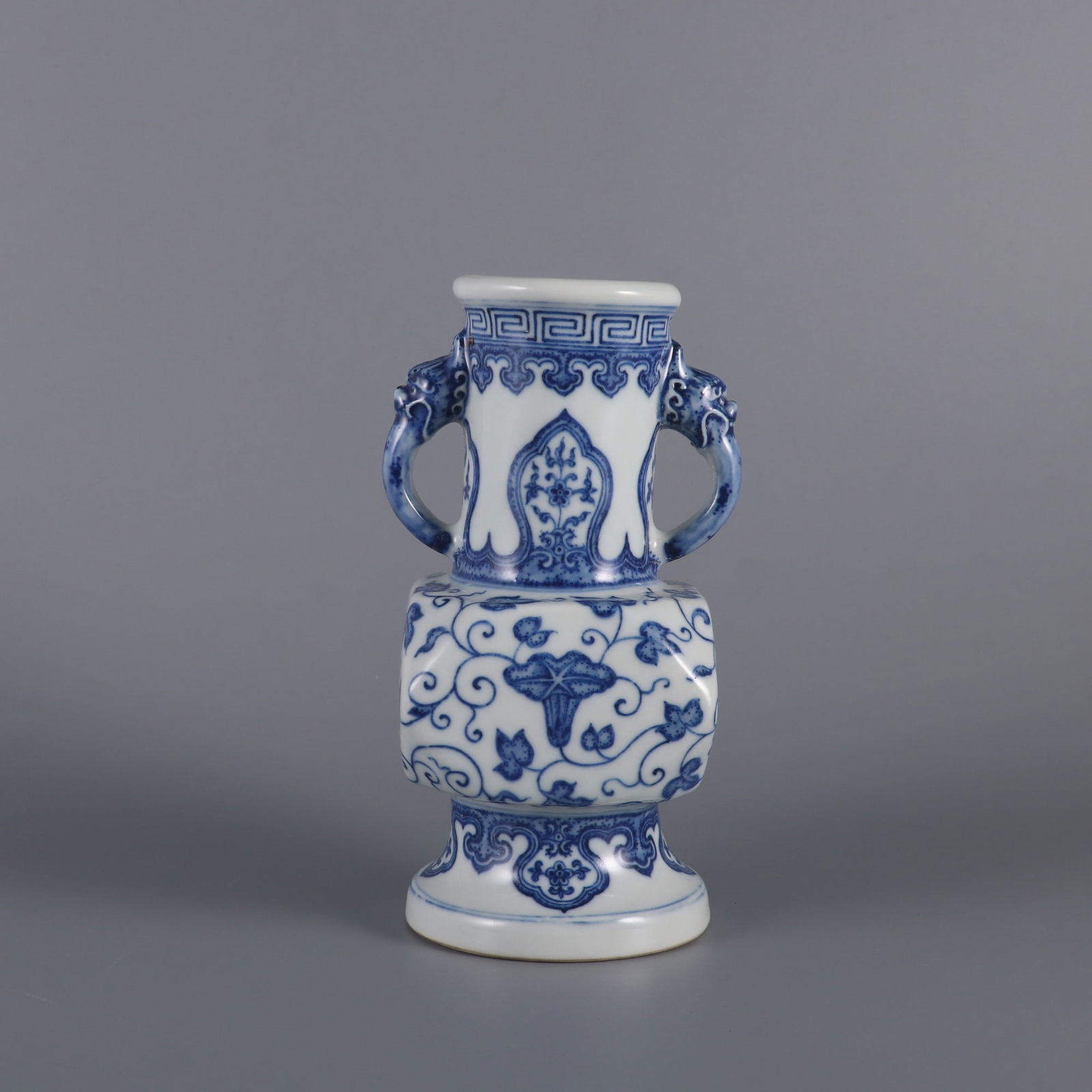 An Exquisite Blue and White Flower Pattern Double-Ears Vase (1 of 9)