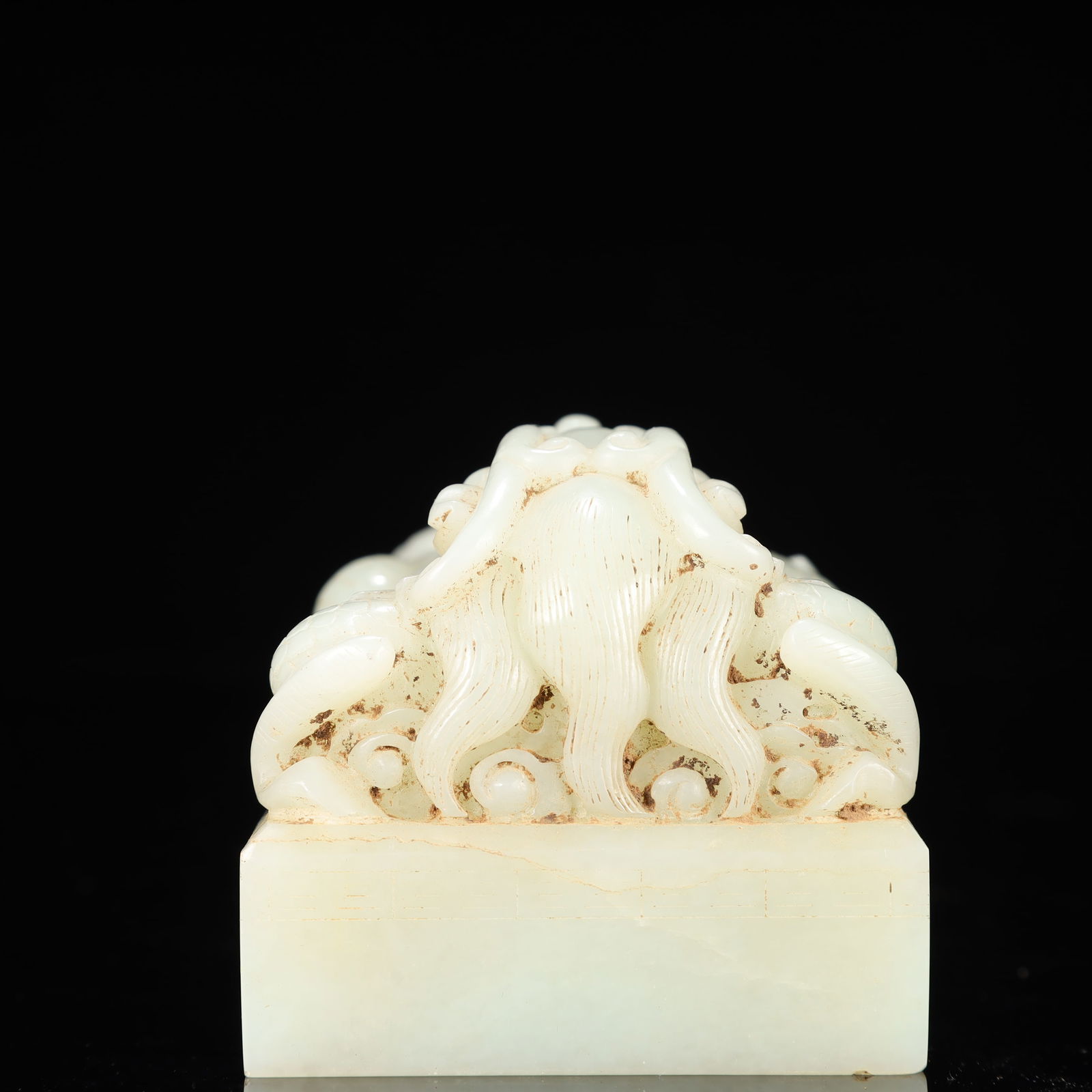 An Exquisite White Jade Dragon Pattern Seal - 4