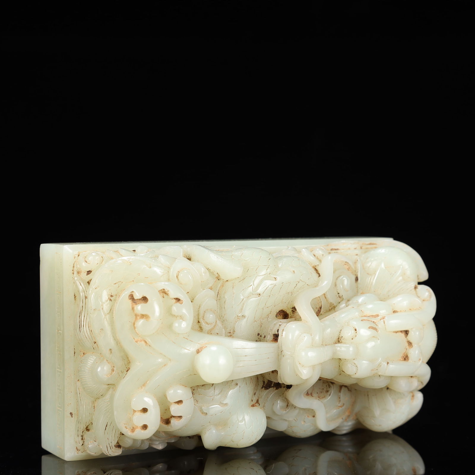 An Exquisite White Jade Dragon Pattern Seal - 6