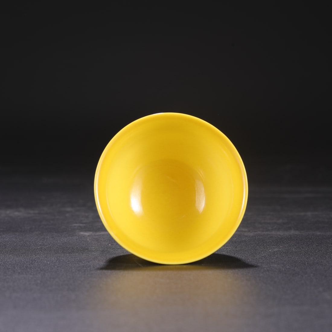 An Exquisite Yellow Glazed Stem Cup - 4
