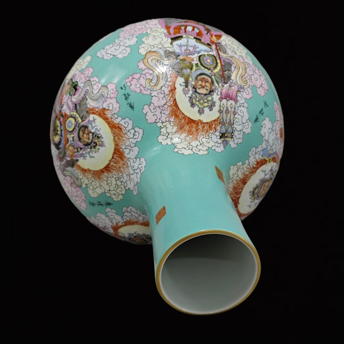 An Exquisite Turquoise Glazed Figure Pattern Vase - 8