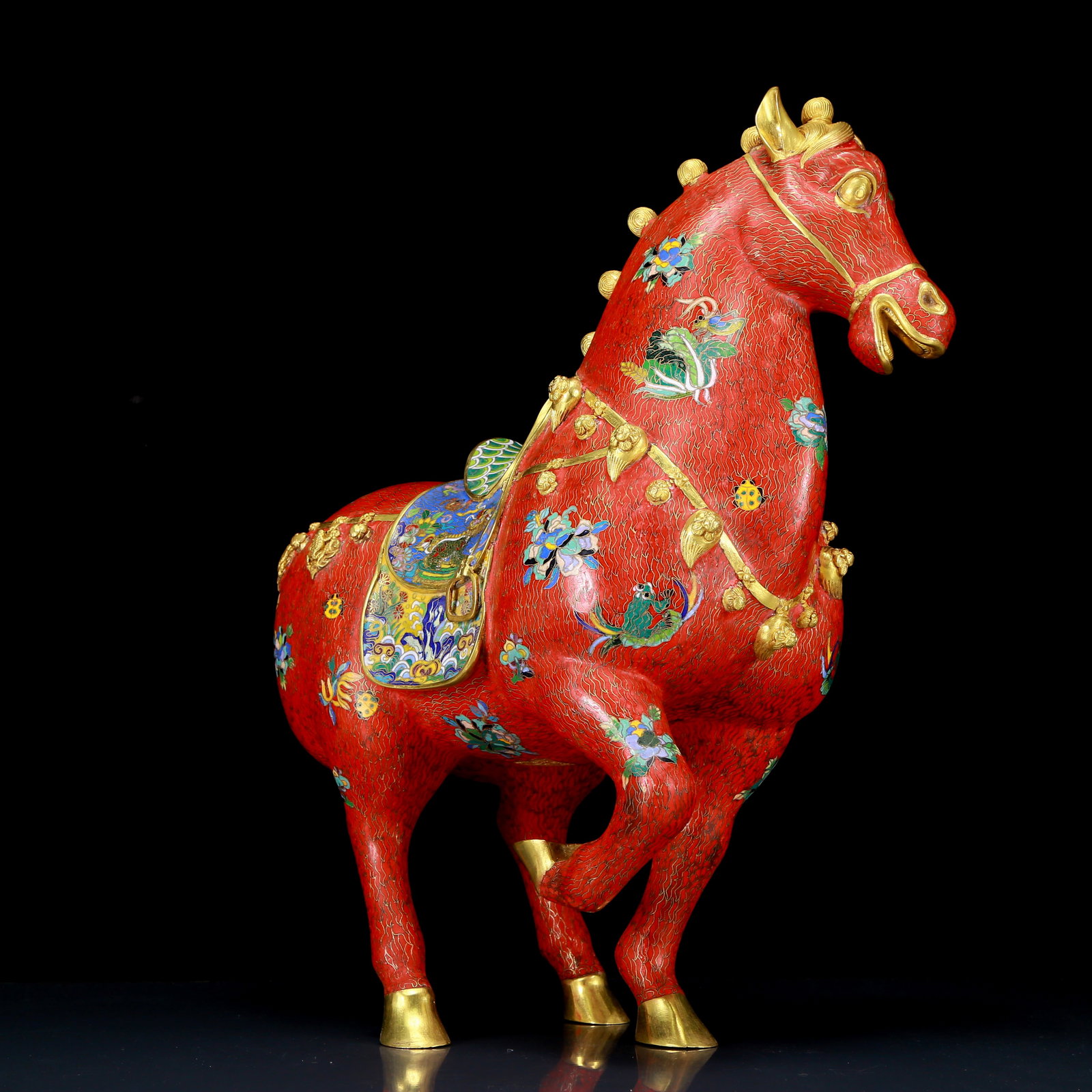 A perfect cloisonné horse ornament - 6