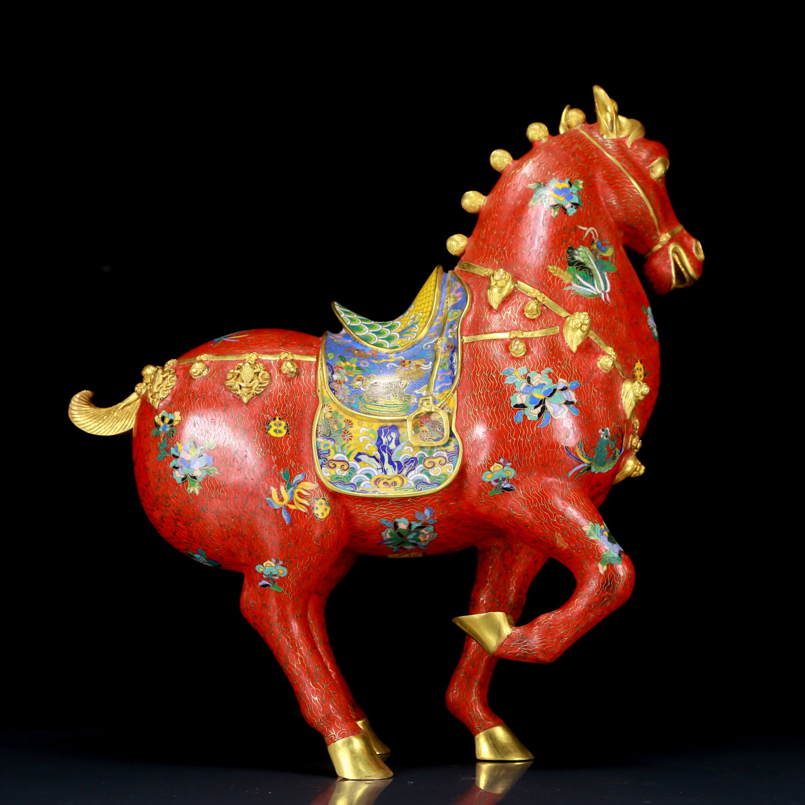 A perfect cloisonné horse ornament - 7