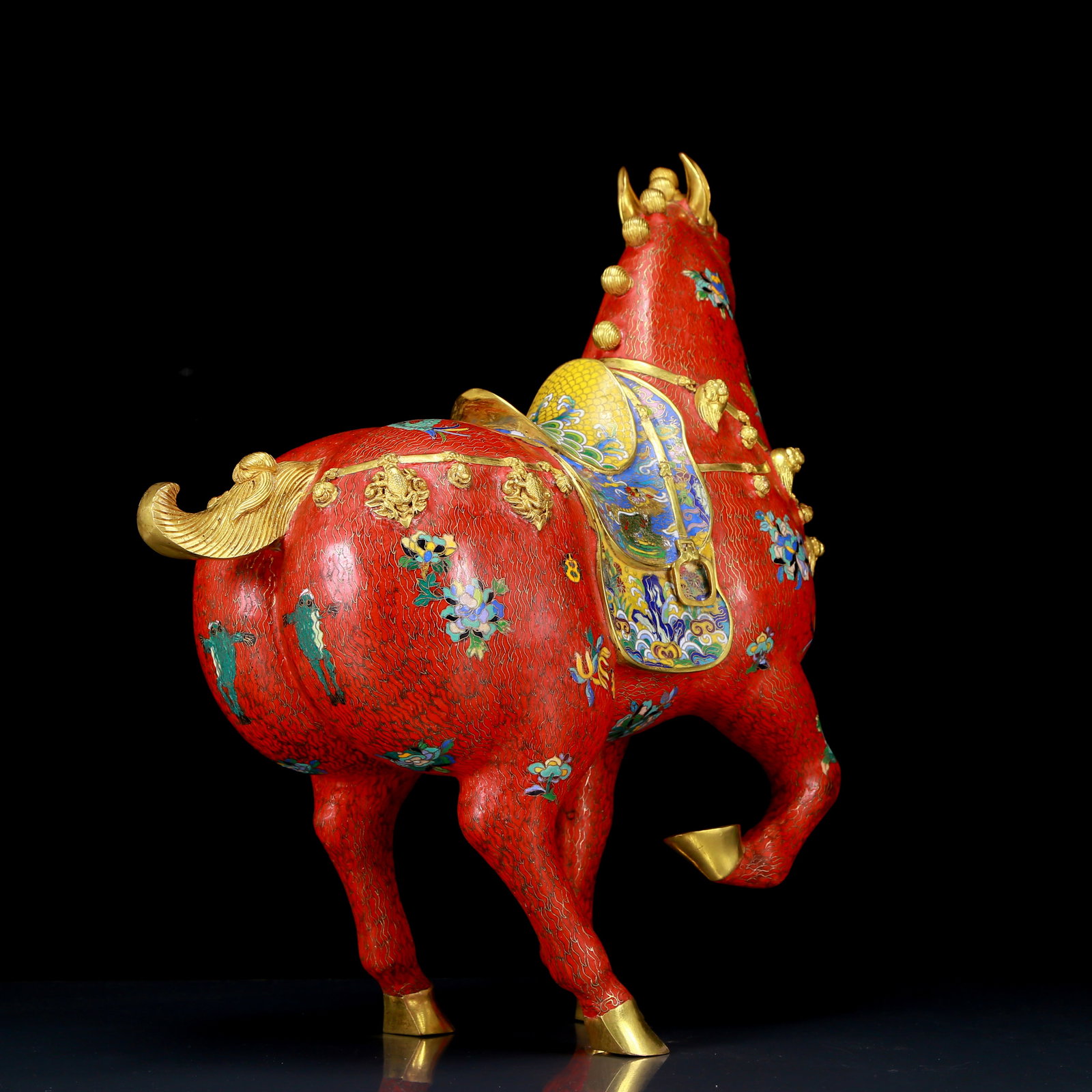 A perfect cloisonné horse ornament - 8