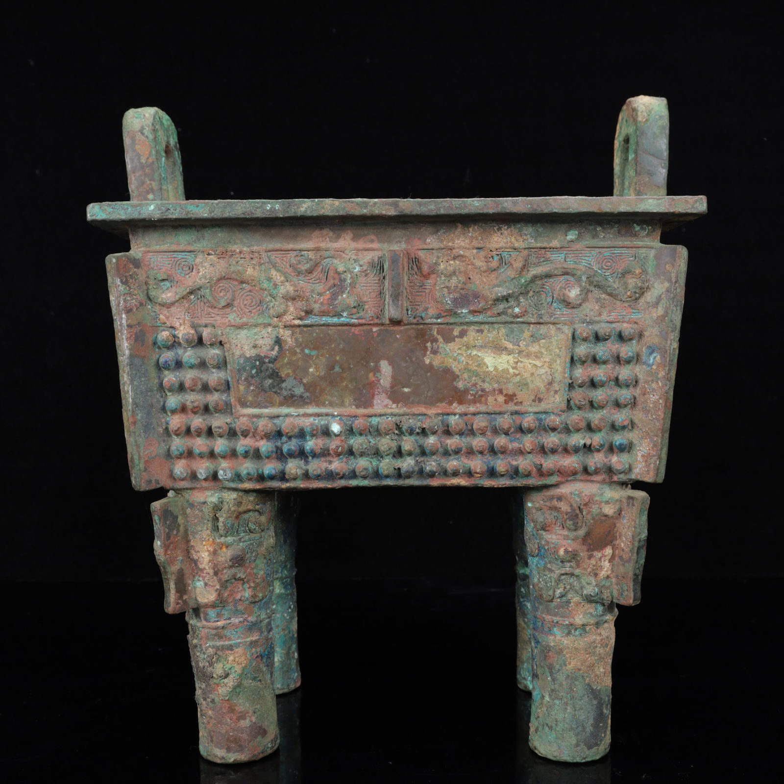 An Archaic Bronze Double-Ears Ding - 11