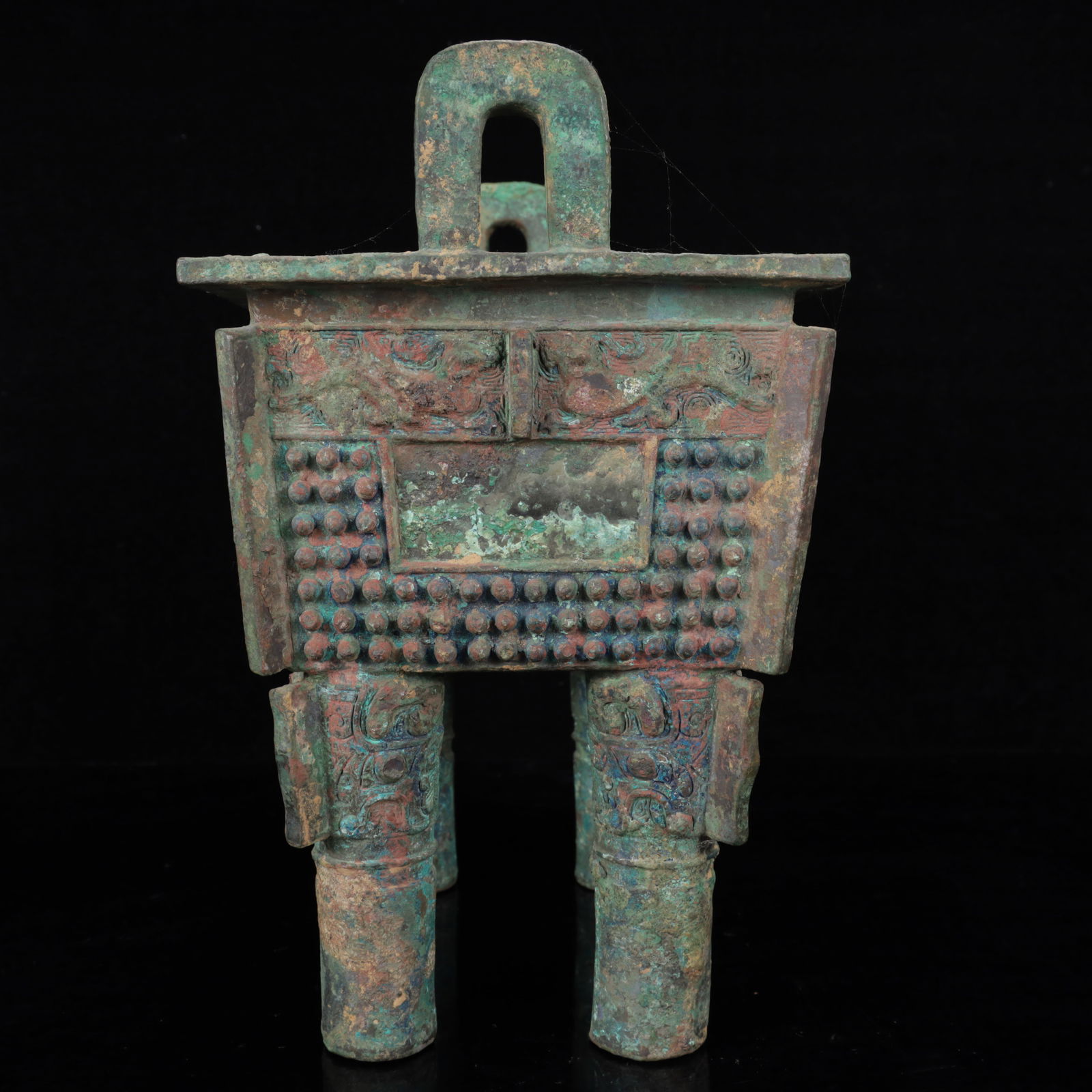 An Archaic Bronze Double-Ears Ding - 12