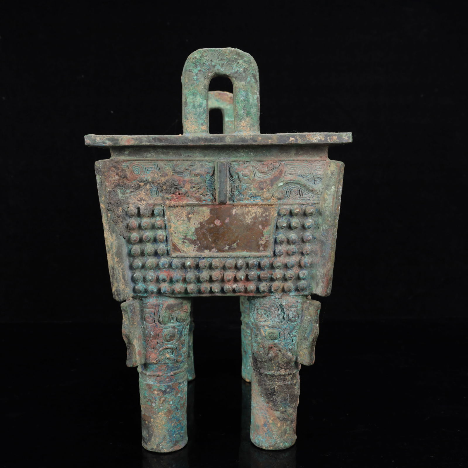 An Archaic Bronze Double-Ears Ding - 8