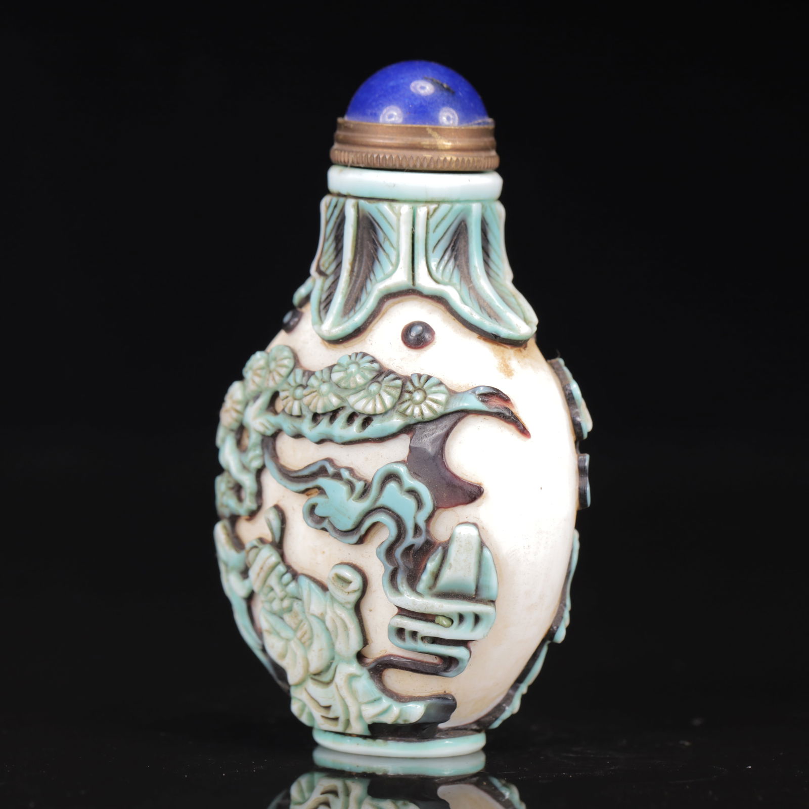 An Exquisite Glass Figure Pattern Snuff Bottle - 2