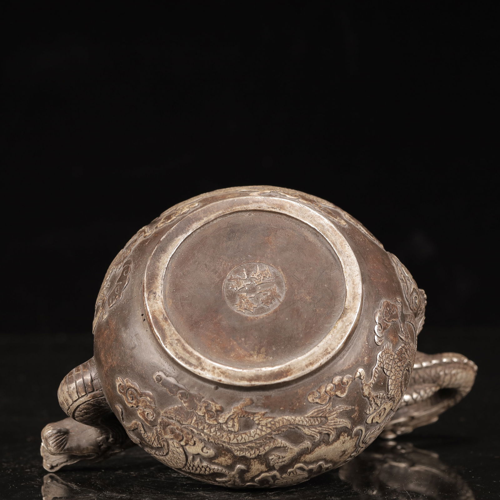 An Exquisite Silver-plated Copper Dragon Pattern Ewer - 11