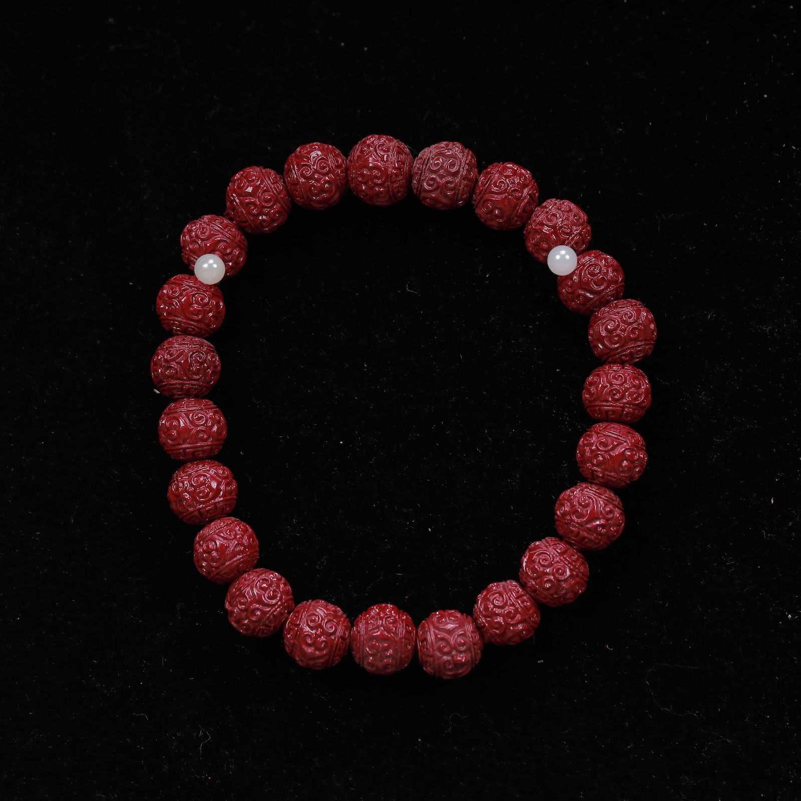 An Exquisite Cinnabar Bracelets - 3