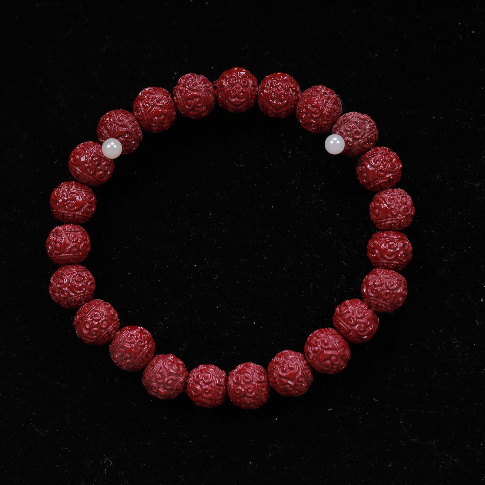 An Exquisite Cinnabar Bracelets - 4