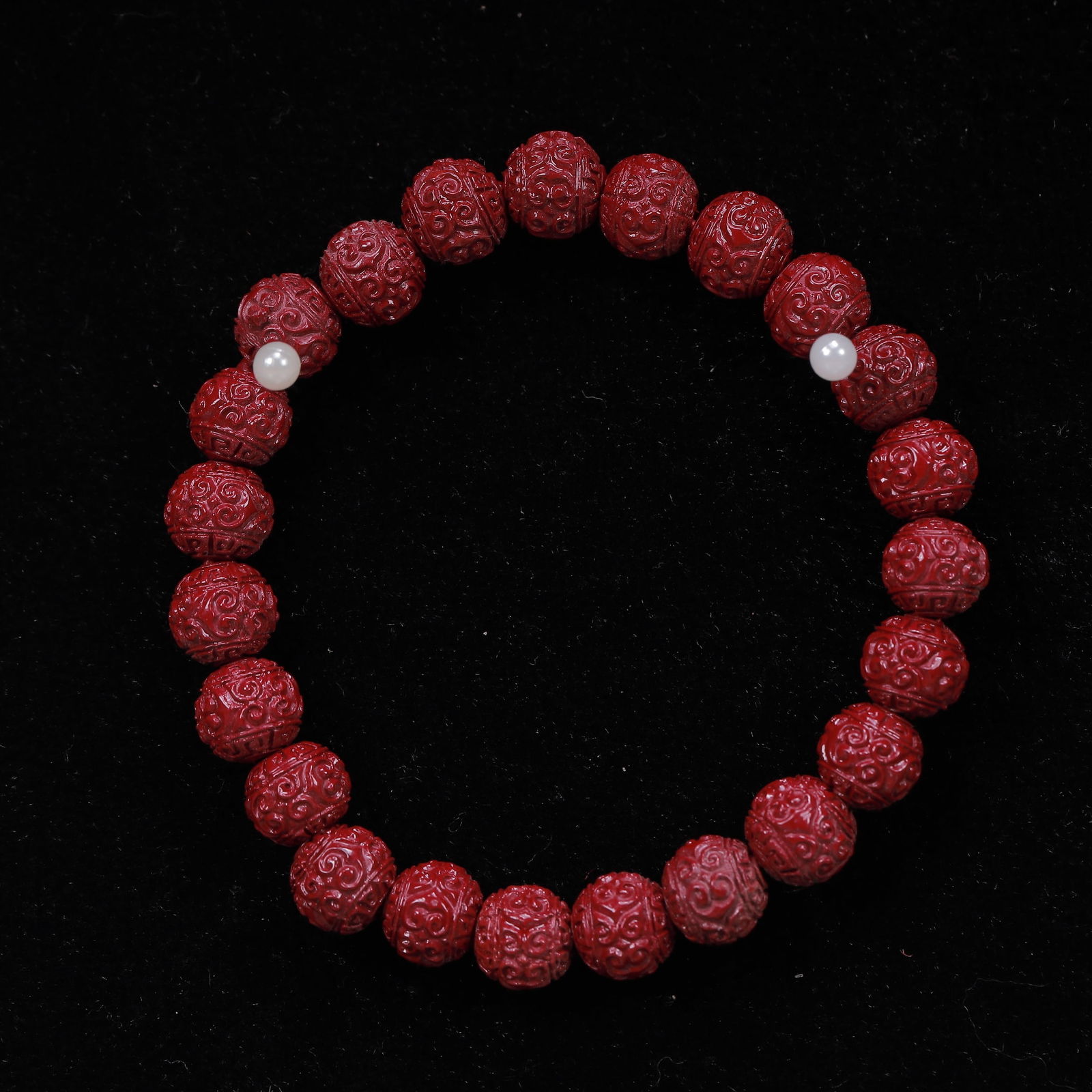 An Exquisite Cinnabar Bracelets - 6