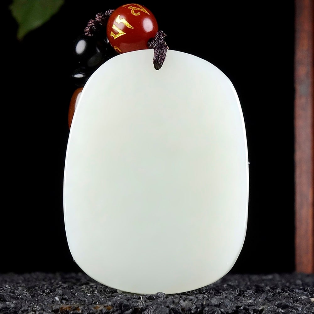 An Exquisite White Jade Sheep Pattern Pendant - 4