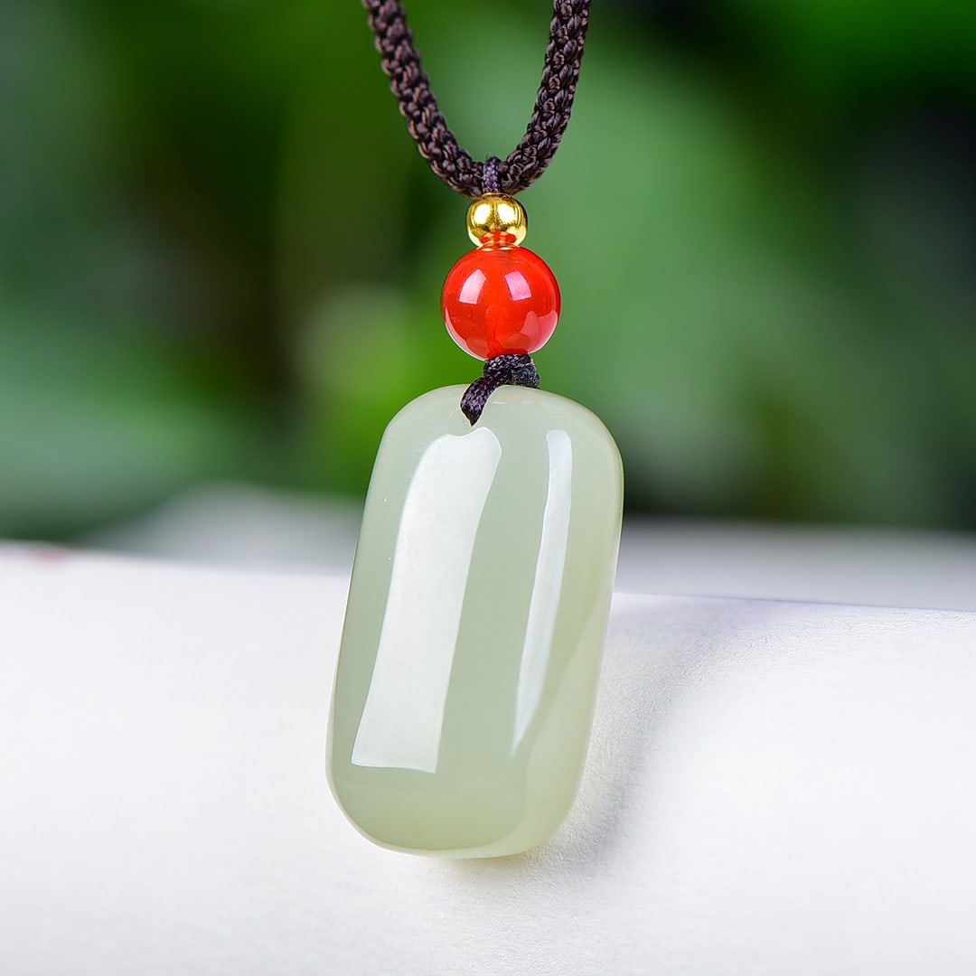 An Exquisite White Jade Pendant: An Exquisite White Jade Pendant,Size:0.6inx1in 白玉挂件