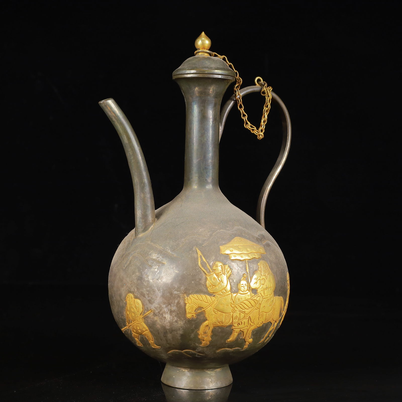 An Exquisite Gilt Silver Figure Pattern Ewer - 7