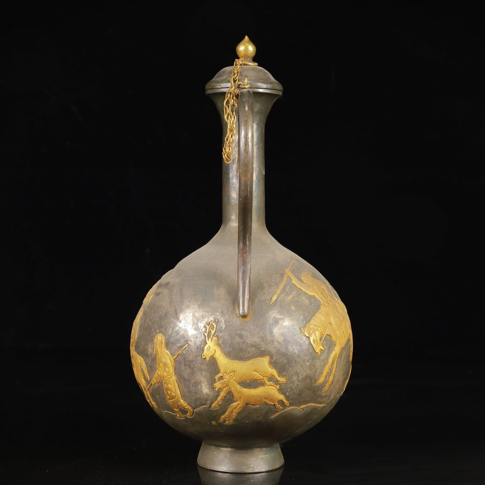 An Exquisite Gilt Silver Figure Pattern Ewer - 15