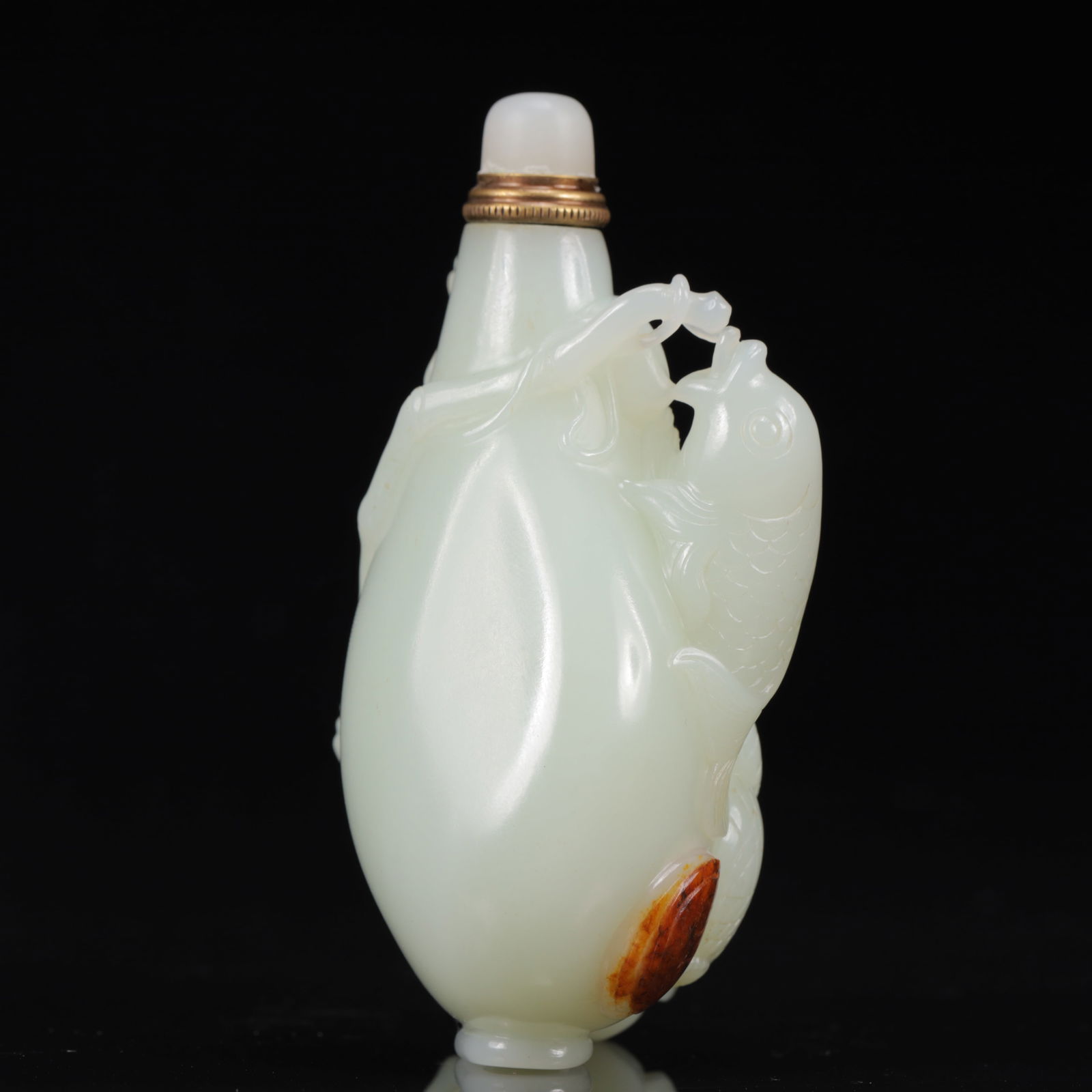 An Exquisite White Jade Figure Pattern Snuff Bottle - 10